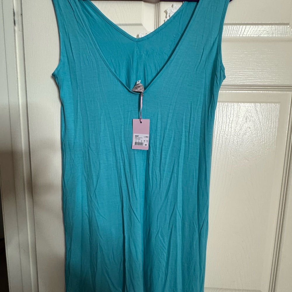 Tata Sleeveless nightgown with Lace Detail. Made in Italy - Picture 2 of 6